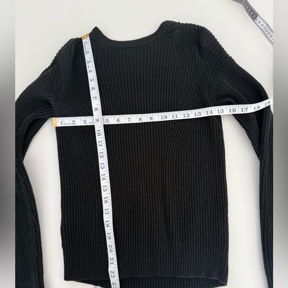 Ann Taylor Black Ribbed Crew Neck Sweater - Picture 6 of 6
